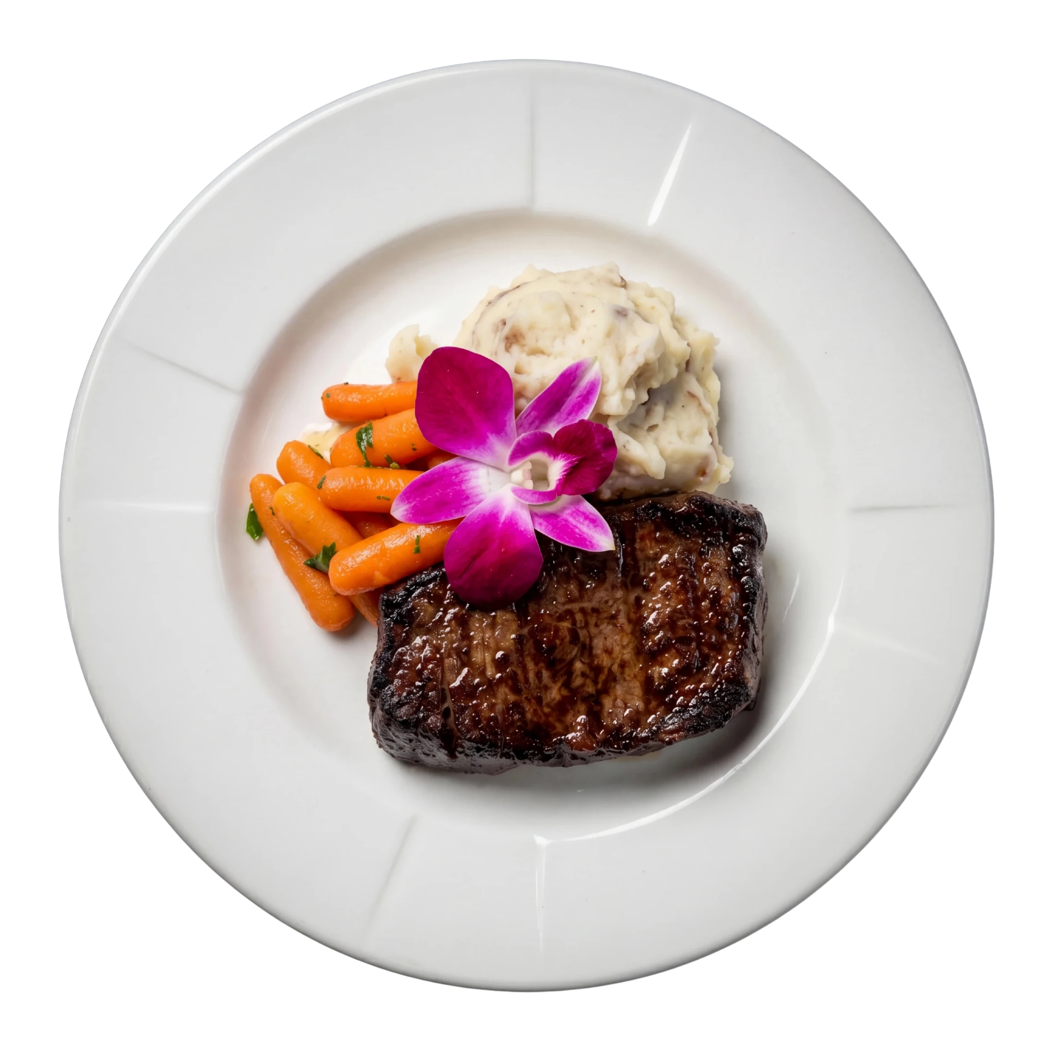 Plated beef dish