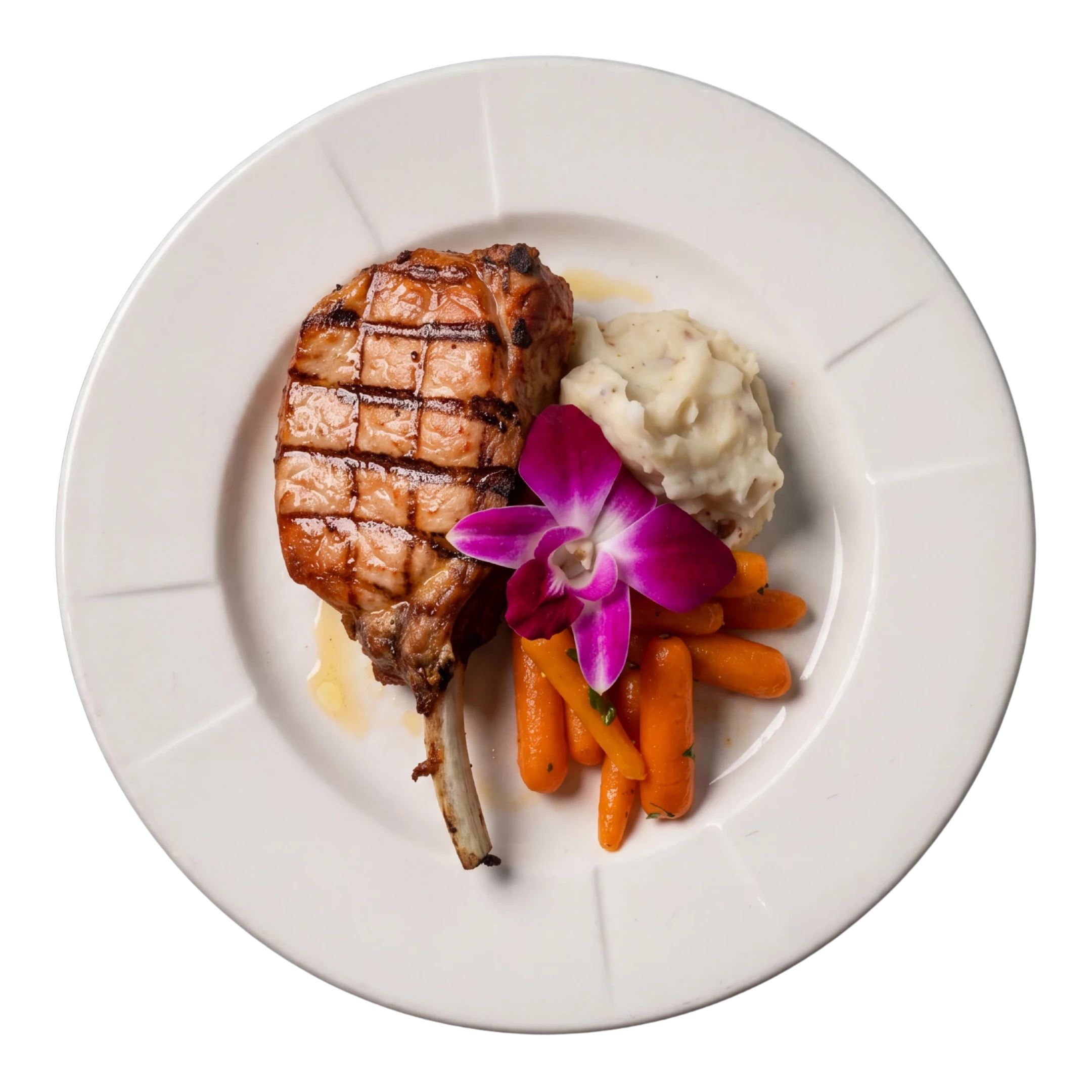 Plated pork dish